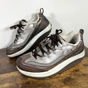 Vintage Skechers Shape Ups Womens 10 Distressed Chunky Platform Shoes Brown